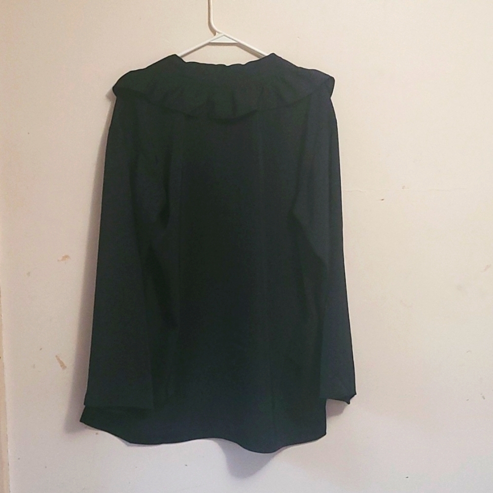 Black Ruffled Blouse - Picture 3 of 4